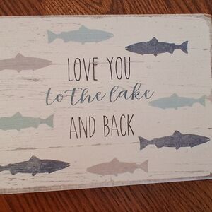 Decorative Wooden Lake Fish sign